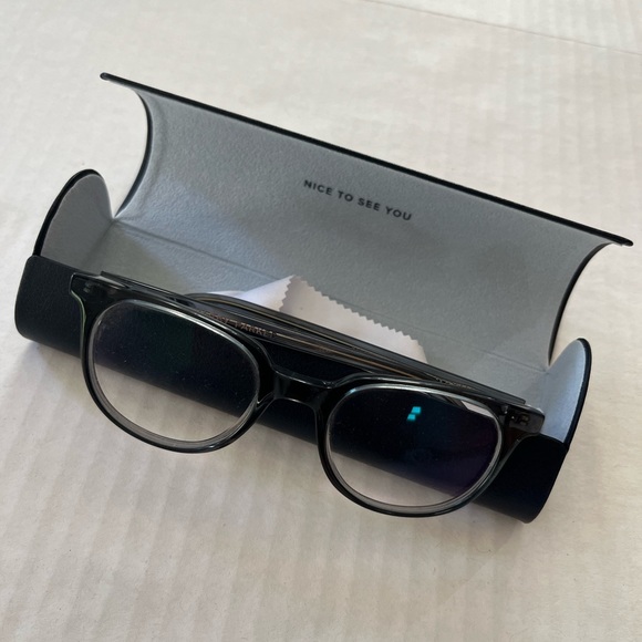 Warby Parker Keene eyeglass glasses frames blue gray 49-19-140 - Picture 4 of 6